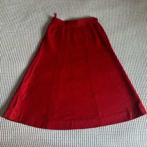 Pendleton Vibrant Red A-Line Skirt 100% Virgin Wool